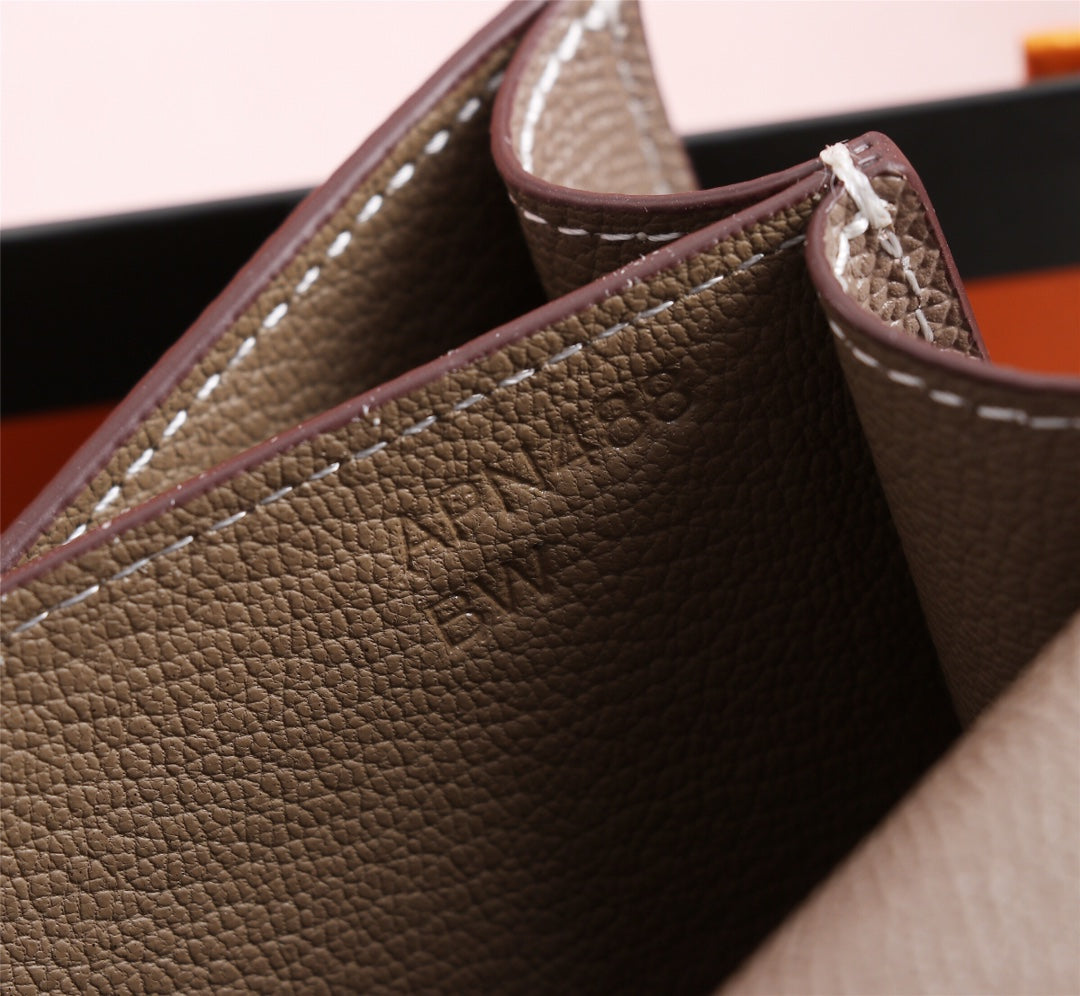 BOLSAS HM CONSTANCE 19 HERRAMIENTAS EPSOM DORADAS CHOCOLATE