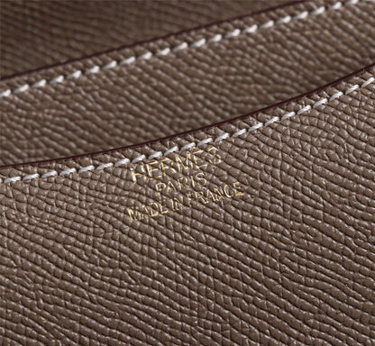 BOLSAS HM CONSTANCE 19 HERRAMIENTAS EPSOM DORADAS CHOCOLATE