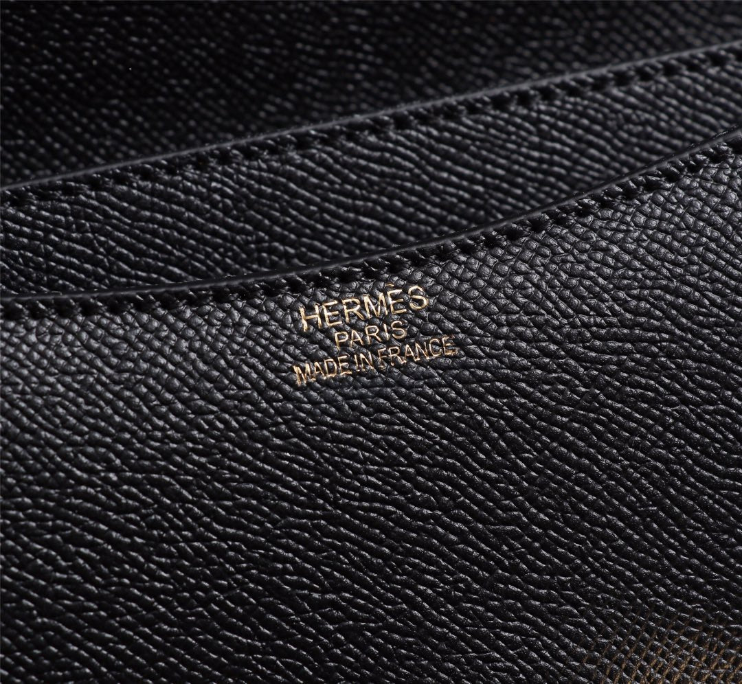 BOLSAS HM CONSTANCE 22 NEGRO EPSOM HARDWARE DORADO