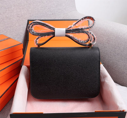 BOLSAS HM CONSTANCE 22 NEGRO EPSOM HARDWARE DORADO