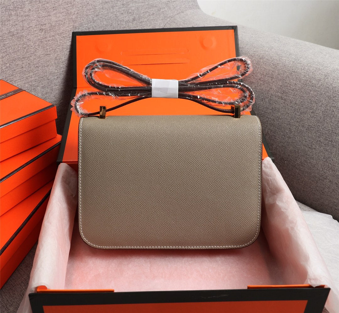BOLSAS HM CONSTANCE 19 HERRAJES EPSOM DORADOS CAQUI