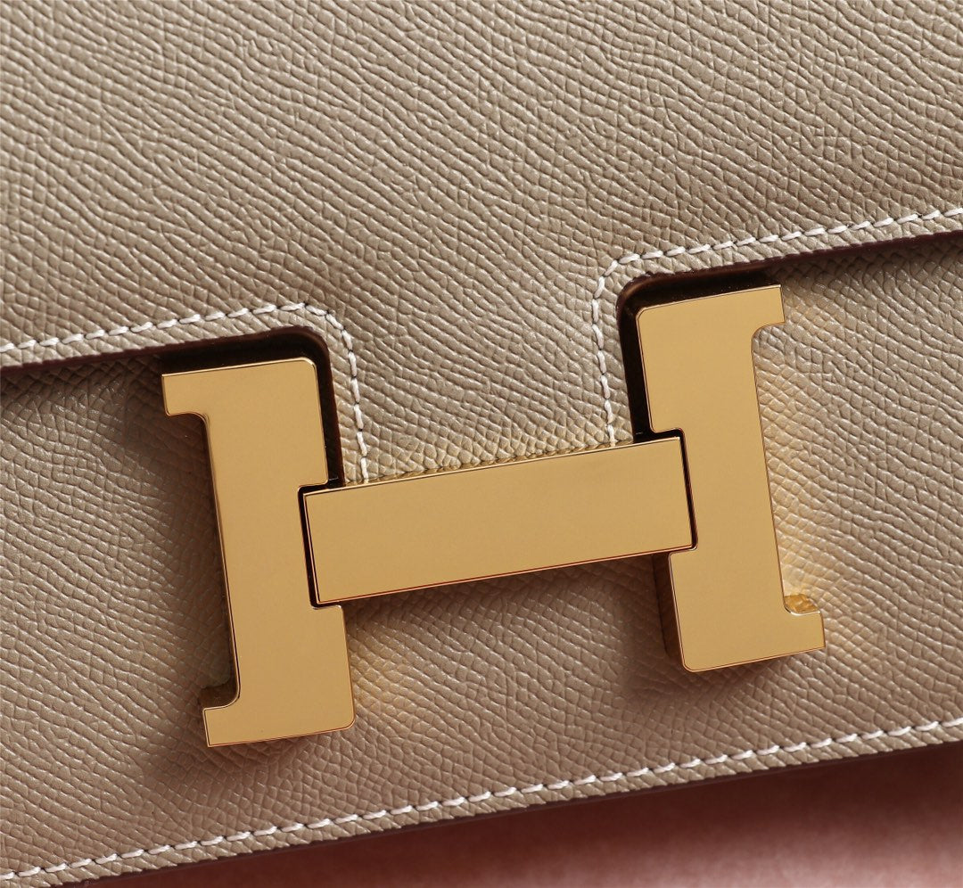 BOLSAS HM CONSTANCE 22 HERRAJES EPSOM DORADOS CAQUI