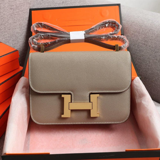 BOLSAS HM CONSTANCE 19 HERRAJES EPSOM DORADOS CAQUI