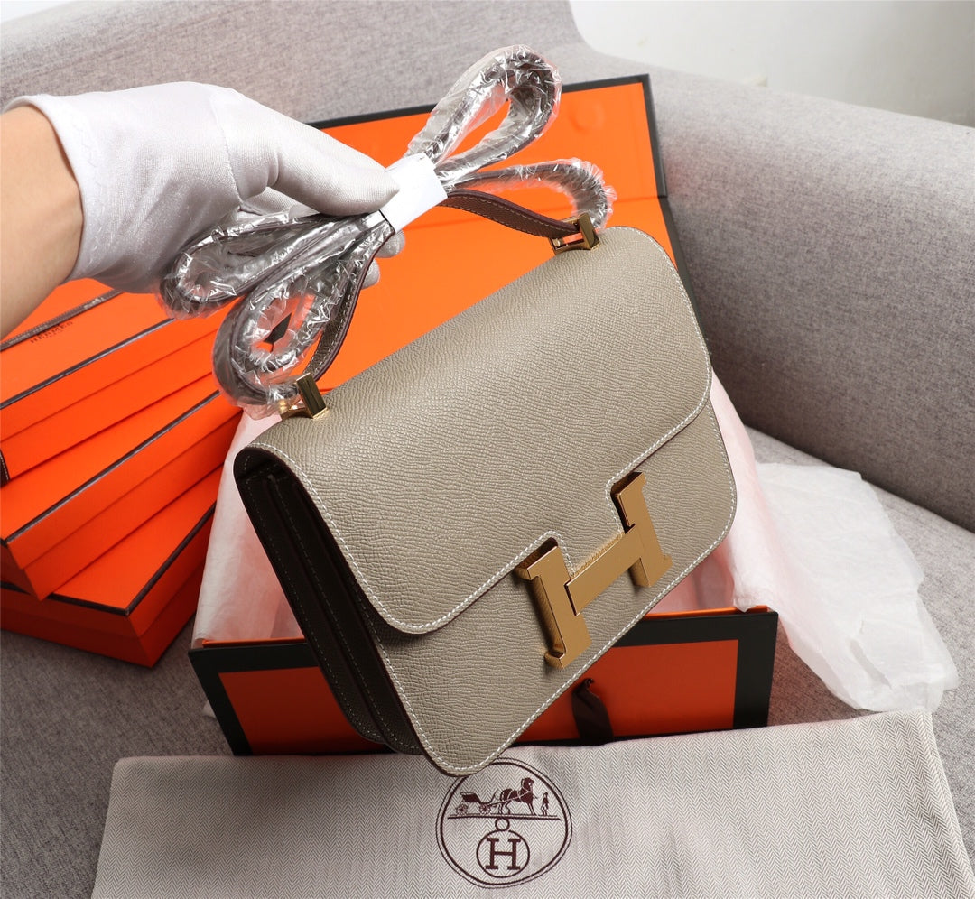 BOLSAS HM CONSTANCE 19 HERRAJES EPSOM DORADOS CAQUI
