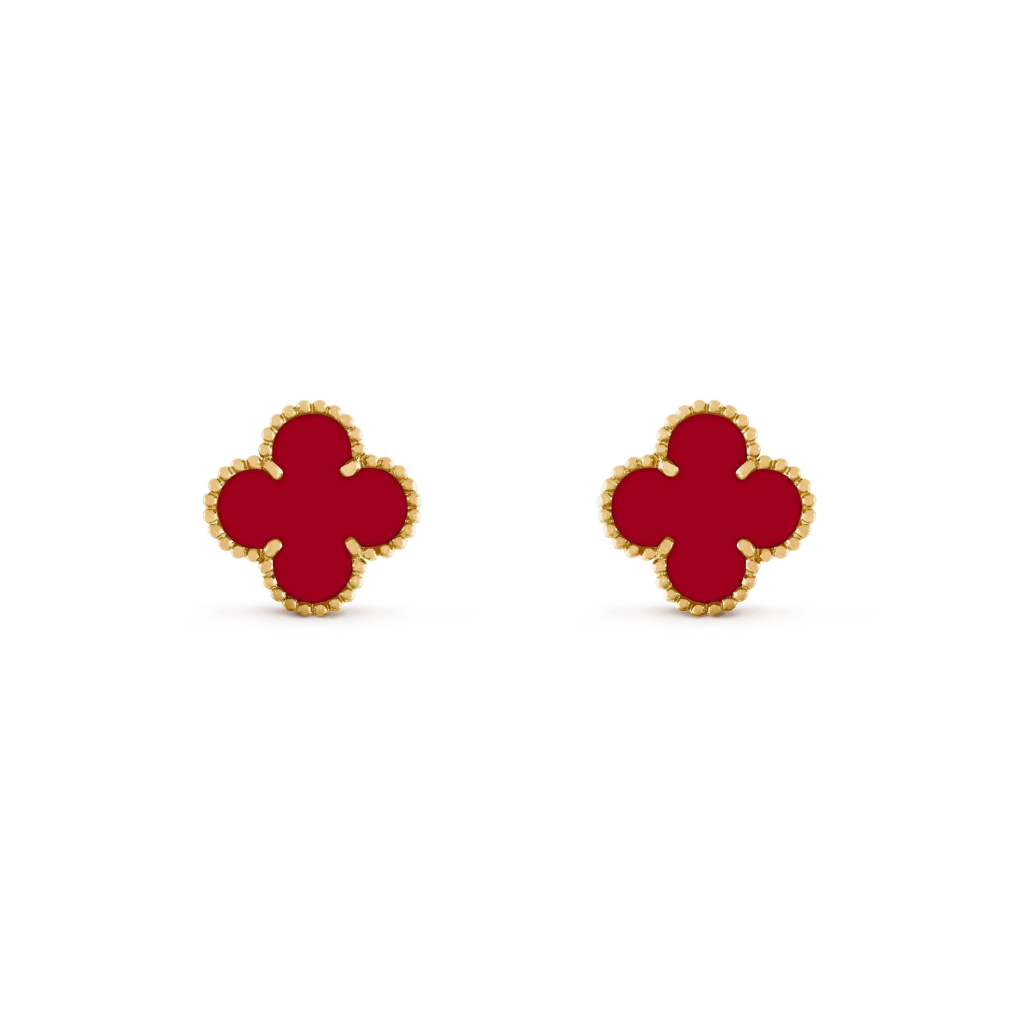 DIANA CLOVER MEDIUM 1 MOTIFS CARNELIAN  EARRINGS