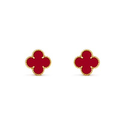DIANA CLOVER MEDIUM 1 MOTIFS CARNELIAN  EARRINGS