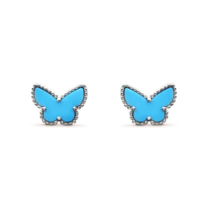 DIANA BUTTERFLY TURQUOISE EARRINGS SILVER
