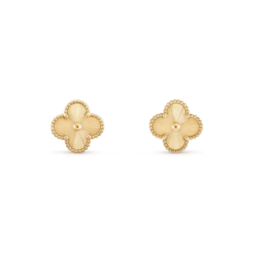 DIANA CLOVER MINI 9.5MM LASER EARRINGS