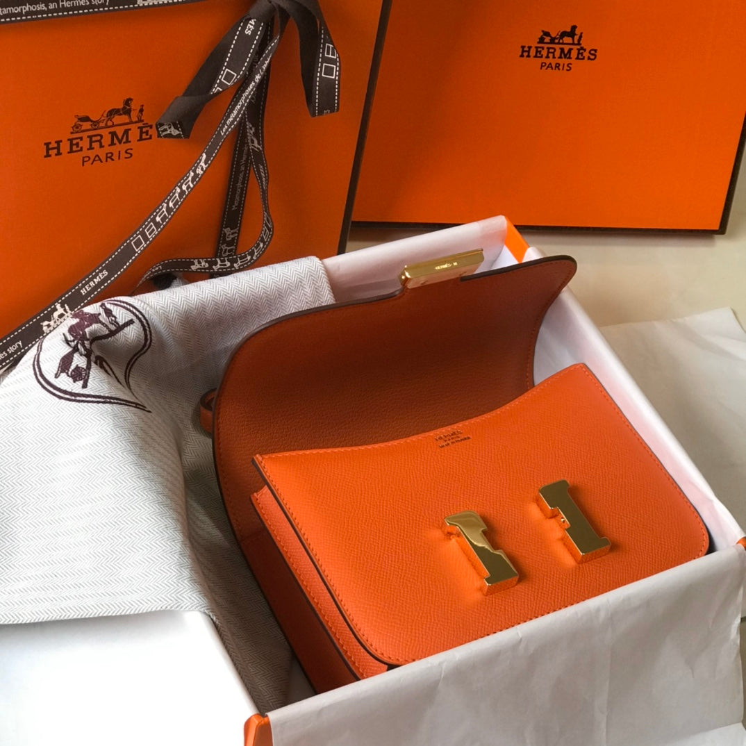 CONSTANCE 18 NARANJA EPSOM GOLD HARDWARE