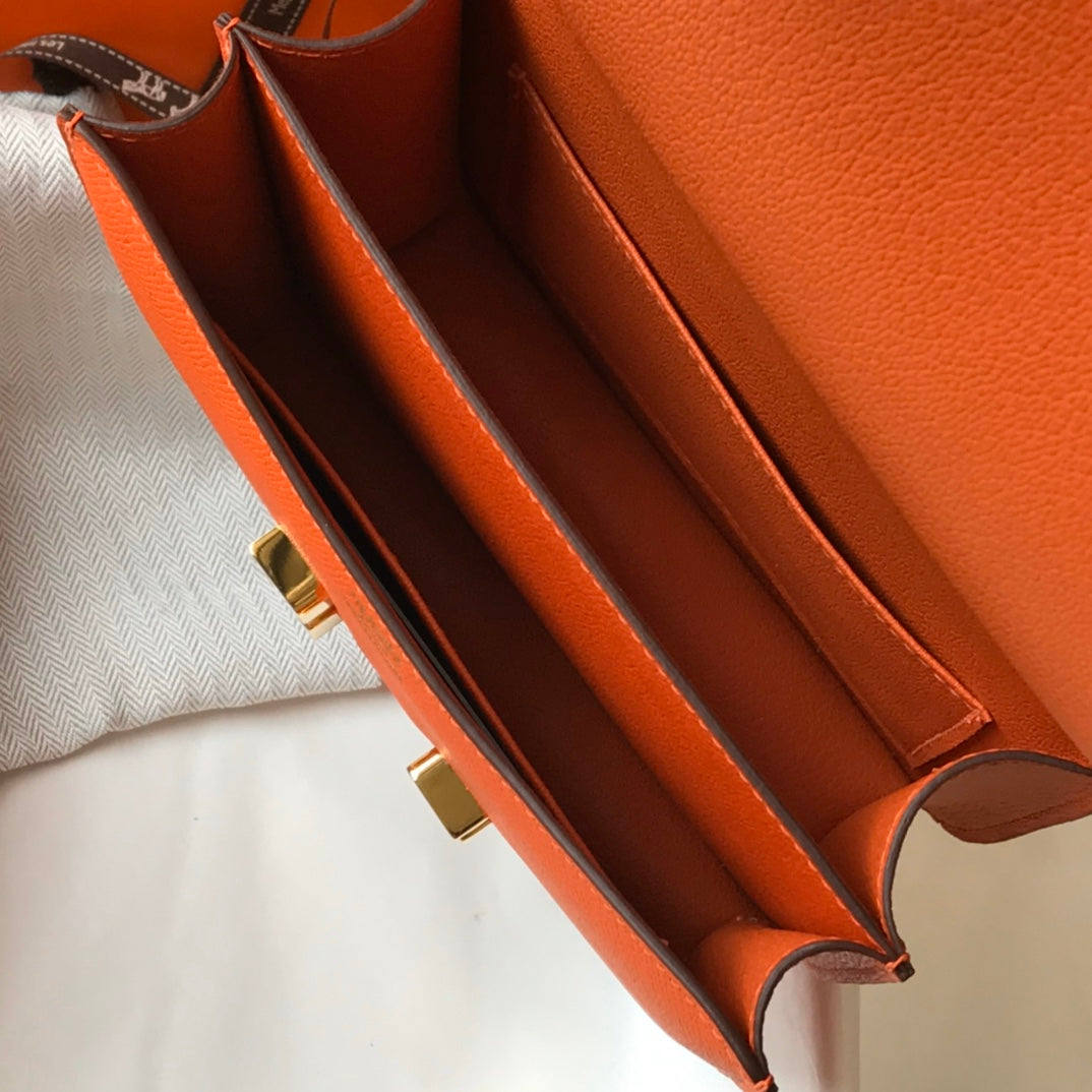 CONSTANCE 18 NARANJA EPSOM GOLD HARDWARE