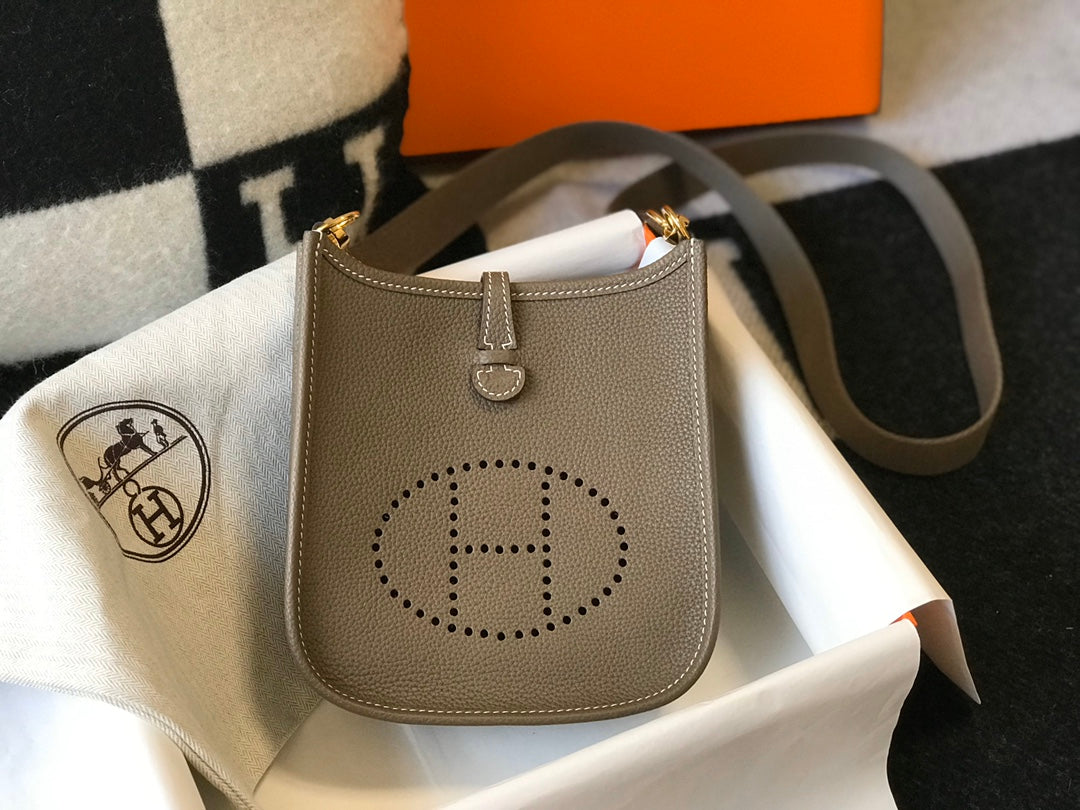 Mini Evelyne 18cm Marrón Togo Ghw