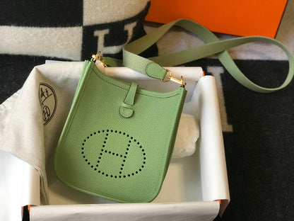Mini Evelyne 18cm Verde Togo Ghw