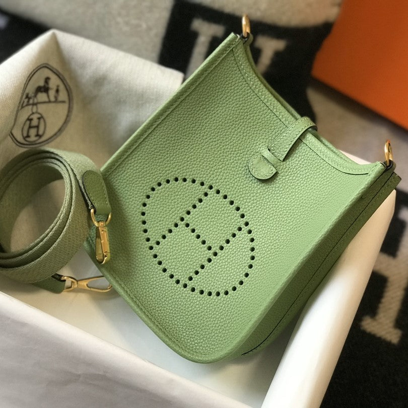 Mini Evelyne 18cm Verde Togo Ghw