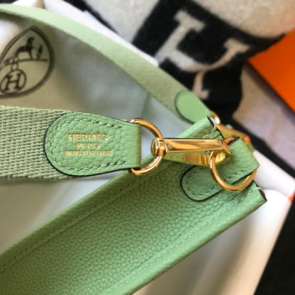 Mini Evelyne 18cm Verde Togo Ghw