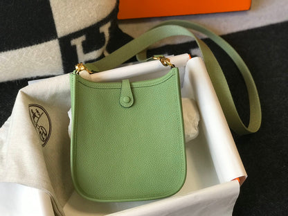Mini Evelyne 18cm Verde Togo Ghw