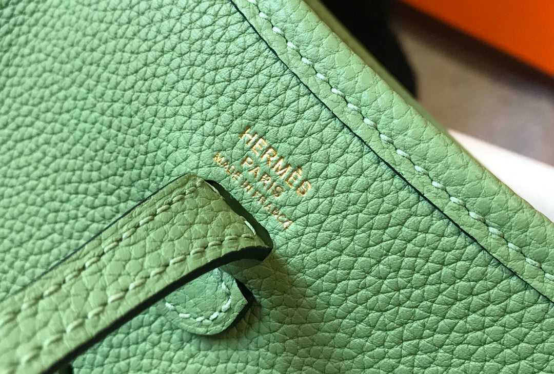 Mini Evelyne 18cm Verde Togo Ghw