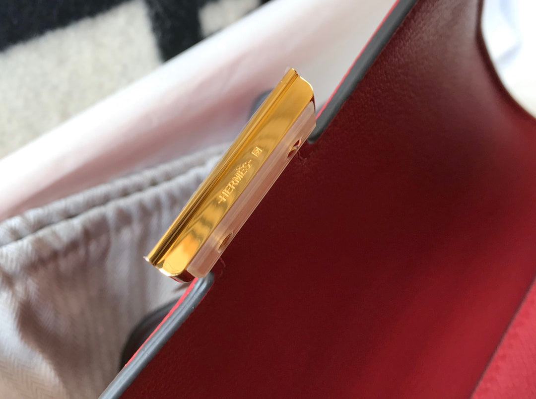 CONSTANCE 18 ROJO OSCURO EPSOM GOLD HARDWARE