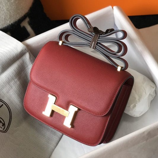CONSTANCE 18 ROJO OSCURO EPSOM GOLD HARDWARE