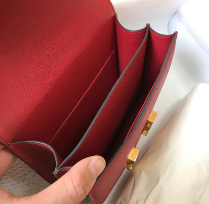 CONSTANCE 18 ROJO OSCURO EPSOM GOLD HARDWARE