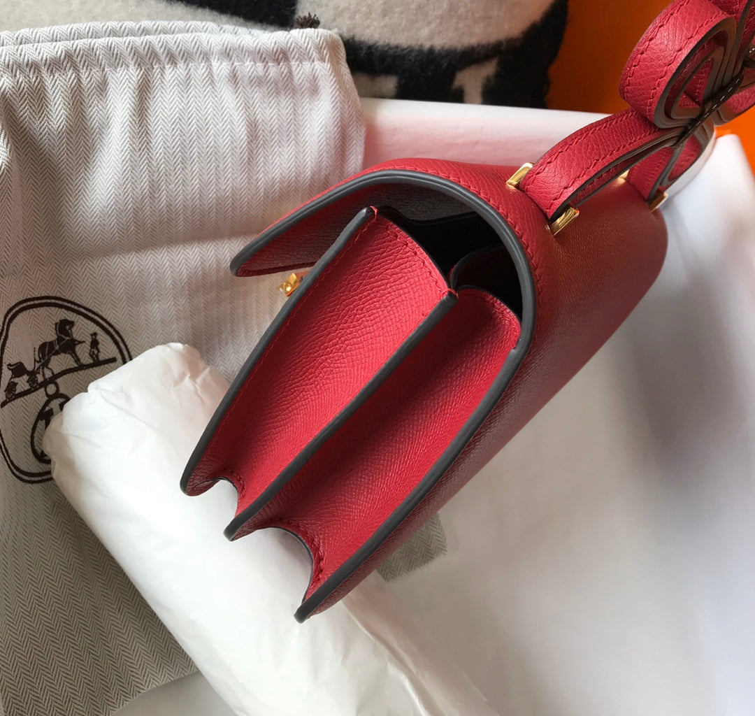 CONSTANCE 18 ROJO OSCURO EPSOM GOLD HARDWARE
