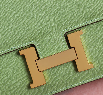BOLSO HM CONSTANCE 19 PICKLE EPSOM GOLD HARDWARE