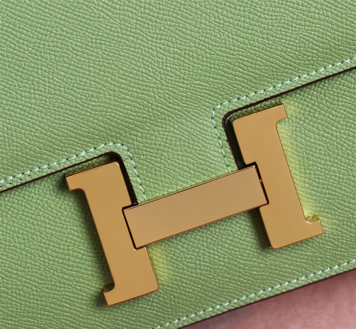 HM CONSTANCE BAG 22 PICKLE EPSOM GOLD HARDWARE