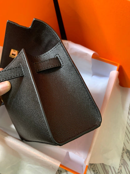 HM KELLY MINI POCHETTE 22 NEGRO EPSOM