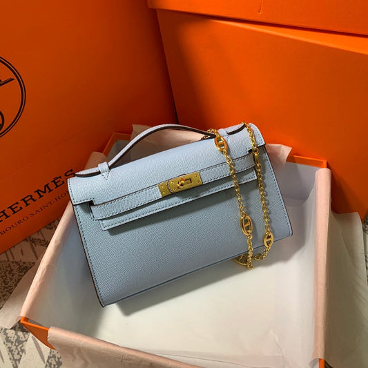 HM KELLY MINI POCHETTE 22 ZAFIRO EPSOM