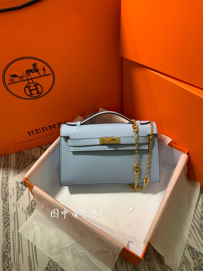HM KELLY MINI POCHETTE 22 ZAFIRO EPSOM