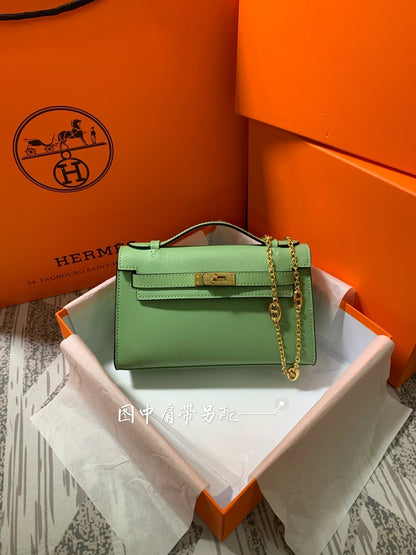 HM KELLY MINI BOLSILLO 22 VERDE EPSOM