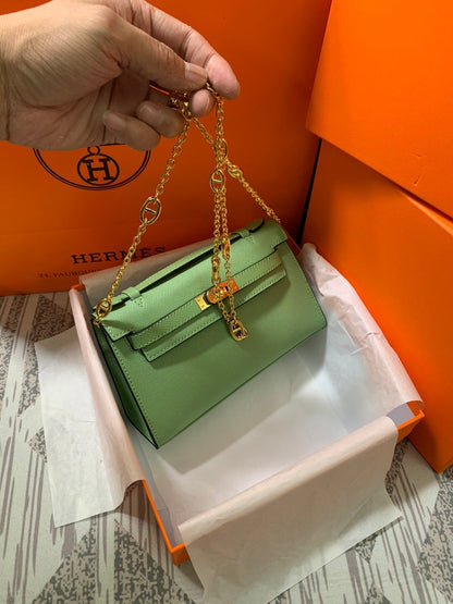 HM KELLY MINI BOLSILLO 22 VERDE EPSOM