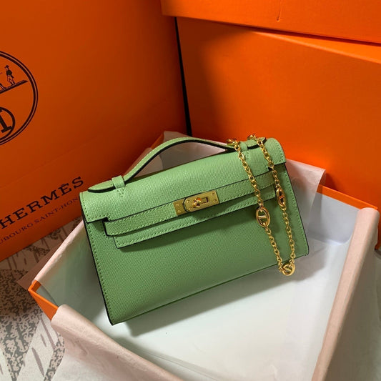 HM KELLY MINI BOLSILLO 22 VERDE EPSOM
