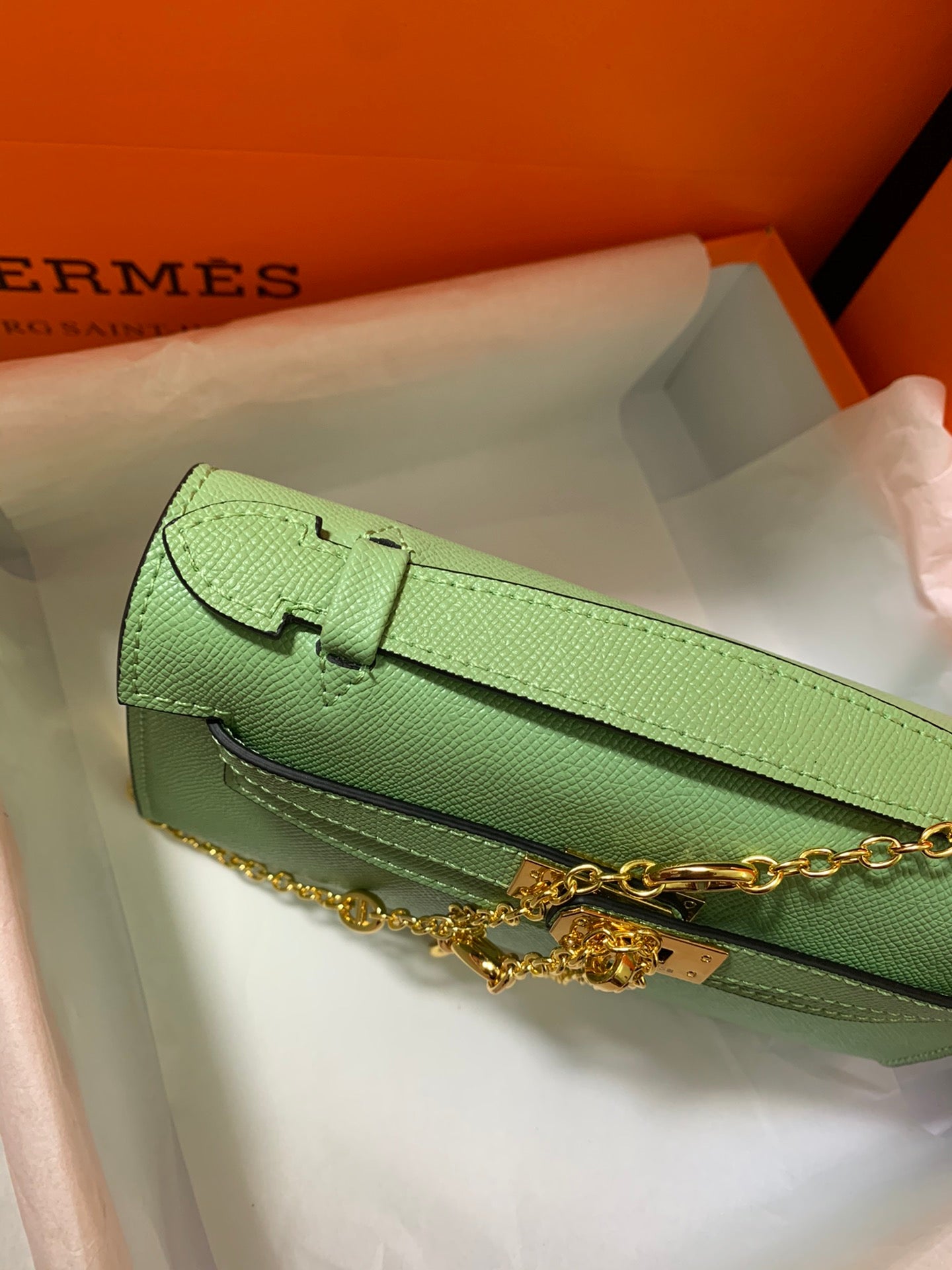 HM KELLY MINI BOLSILLO 22 VERDE EPSOM