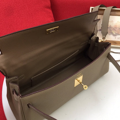 BOLSO DE HOMBRO HM 35 ARENA TOGO HARDWARE DORADO