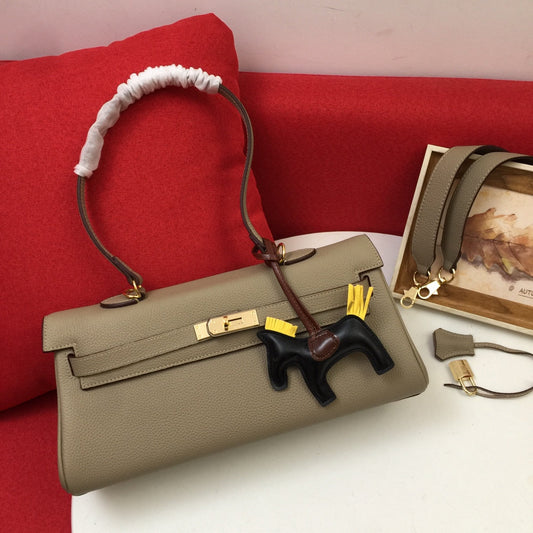 BOLSO DE HOMBRO HM 35 ARENA TOGO HARDWARE DORADO