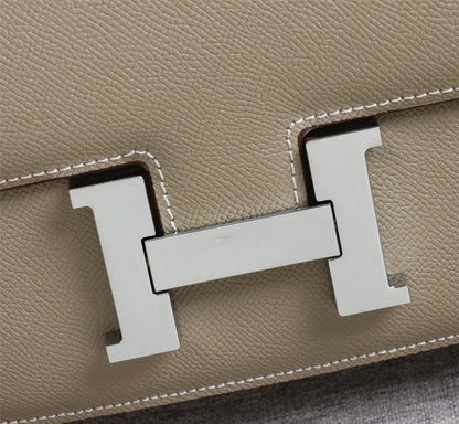 BOLSAS HM CONSTANCE 19 HERRAJES EPSOM PLATEADOS CAQUI