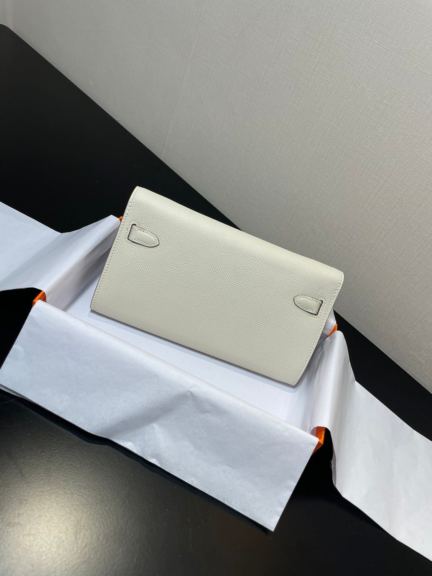 Kelly WOC 20.5 blanco Epsom herrajes plateados