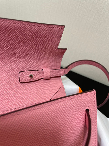 Kelly WOC 20.5 rosa Epsom herrajes plateados