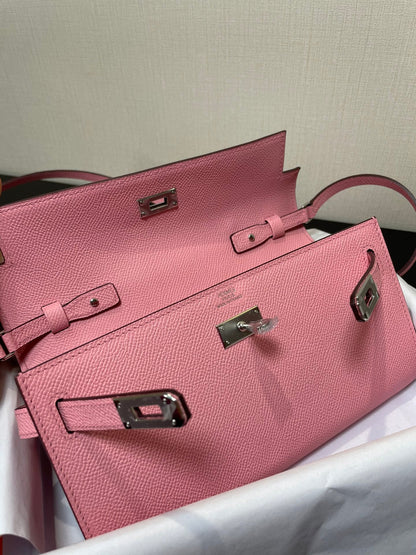 Kelly WOC 20.5 rosa Epsom herrajes plateados