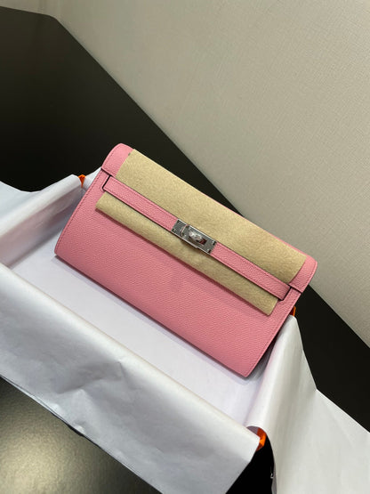 Kelly WOC 20.5 rosa Epsom herrajes plateados