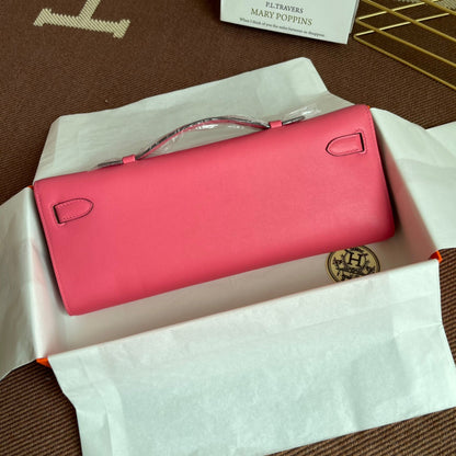 HM Kelly Cut 31cm Rosa Swift Cuero Ghw
