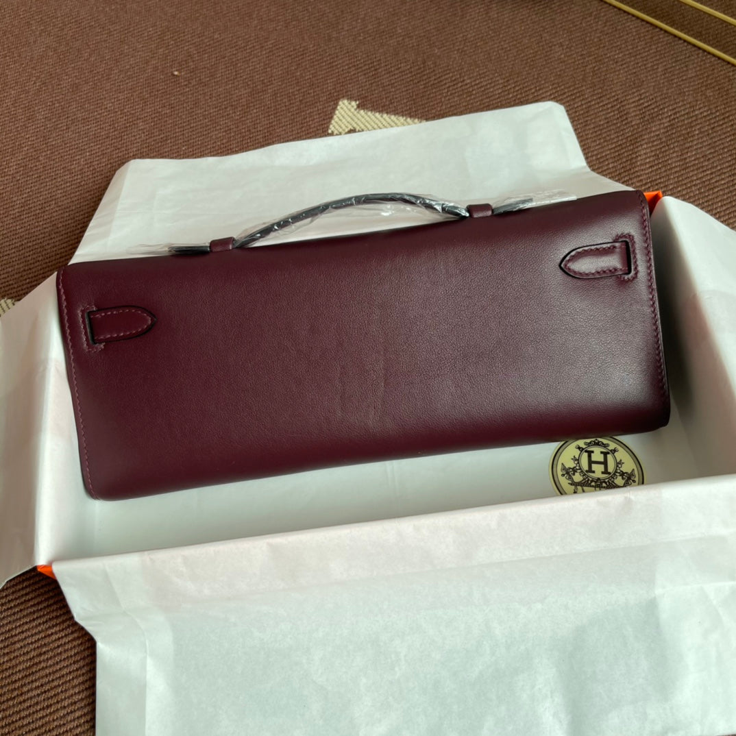 HM Kelly Cut 31 cm Cuero Swift Granate Ghw