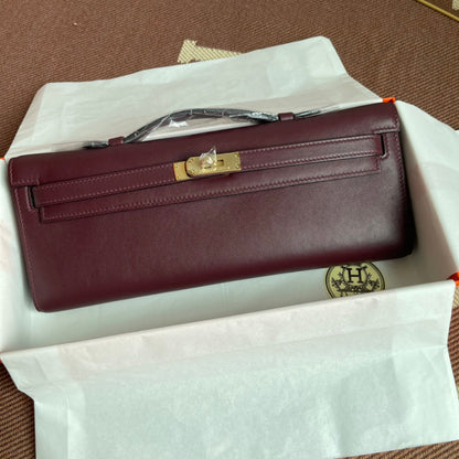 HM Kelly Cut 31 cm Cuero Swift Granate Ghw