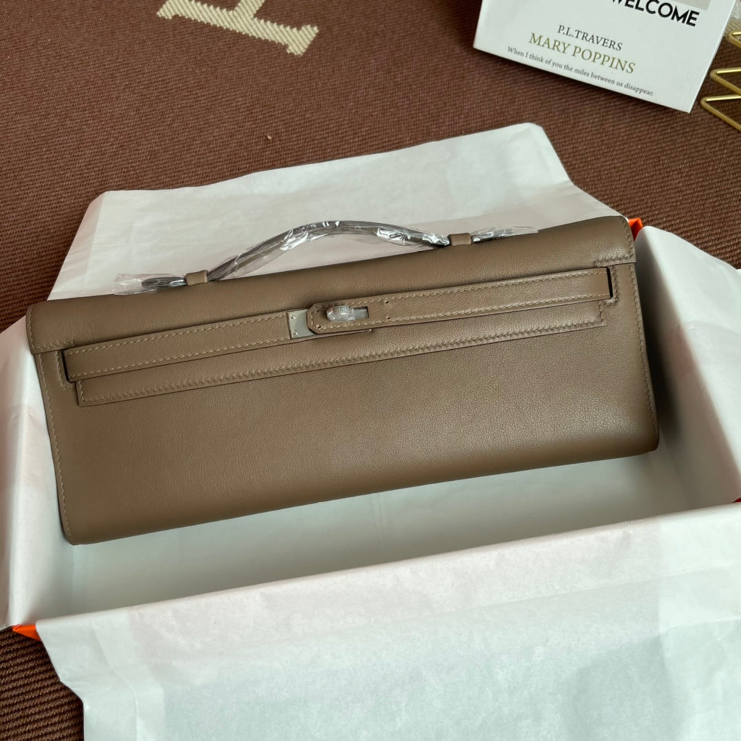 HM Kelly Cut 31cm Marrón Swift Cuero Shw