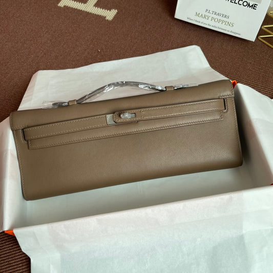 HM Kelly Cut 31cm Marrón Swift Cuero Shw