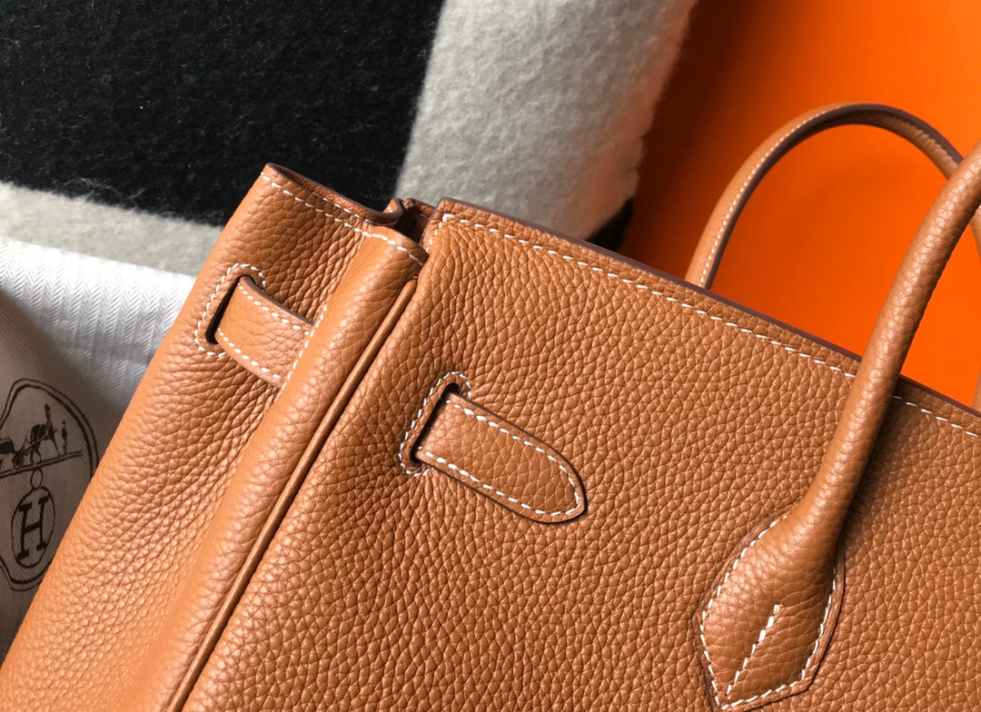 HM BIRKIN 35 CM CUERO TOGO TAN HERRAJES DORADOS