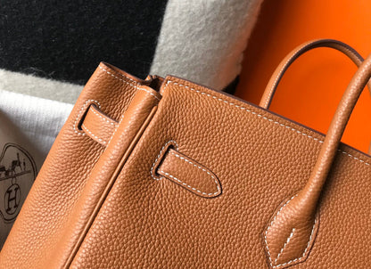 HM BIRKIN 35 CM CUERO TOGO TAN HERRAJES DORADOS