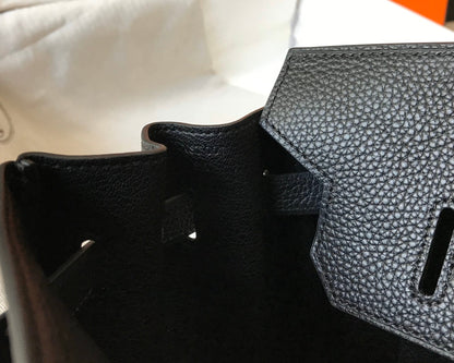 BOLSO HM BIRKIN 35 CM NEGRO TOGO HERRAJES PLATEADOS