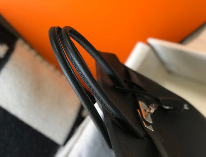 BOLSO HM BIRKIN 35 CM NEGRO TOGO HERRAJES PLATEADOS