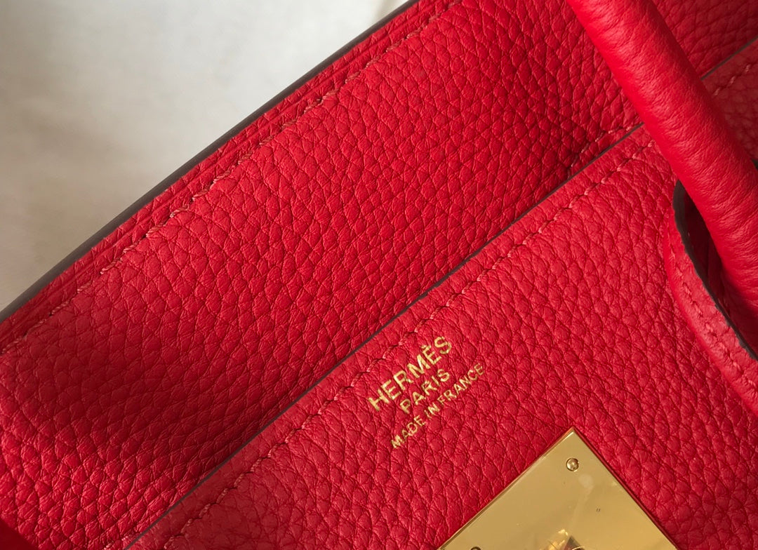 HM BIRKIN 35CM PIEL TOGO ROJA CON HERRAJES DORADOS